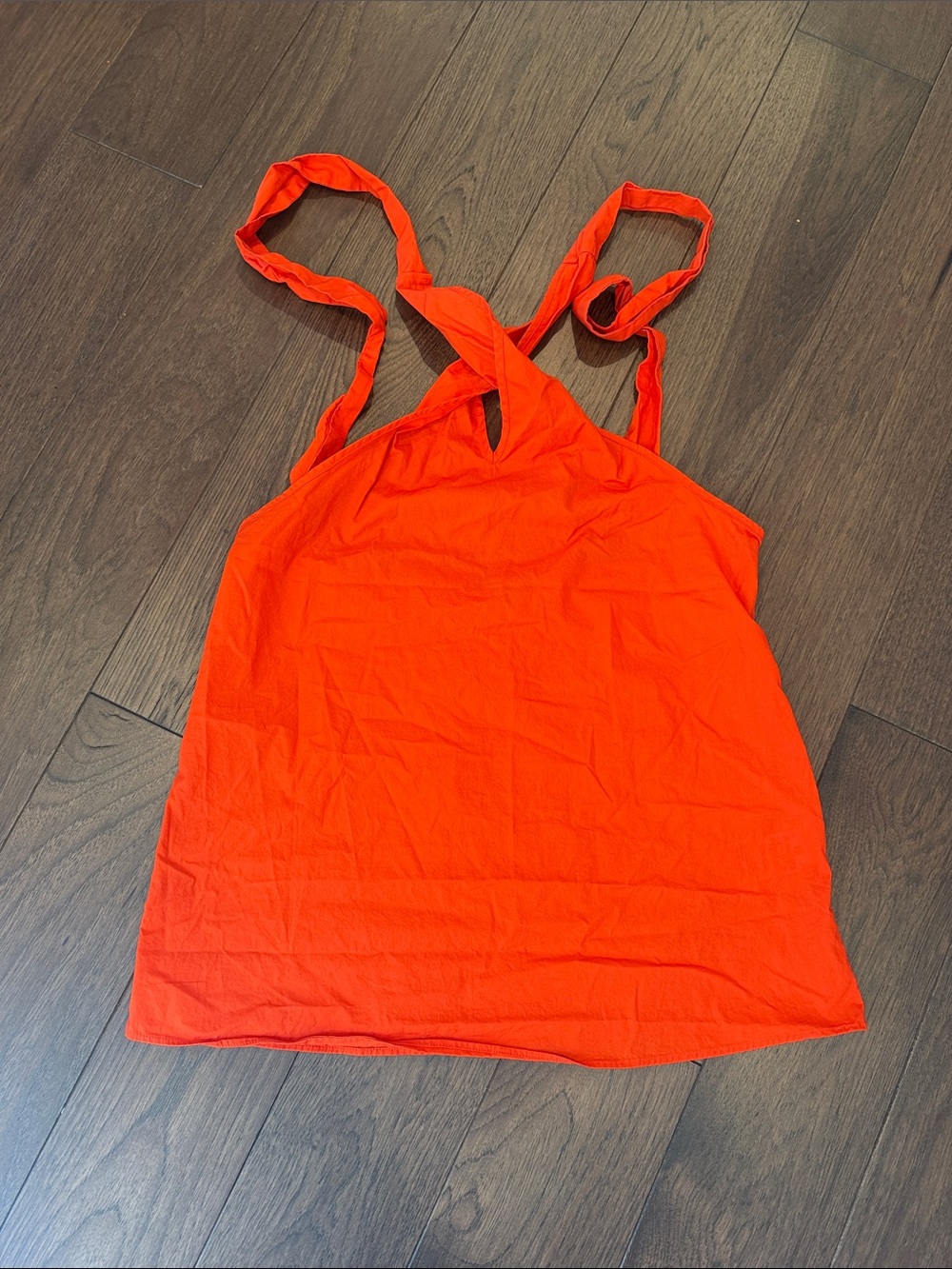 J. Crew Bright Orange Poplin Halter Tank Top Size XS - C11-717
